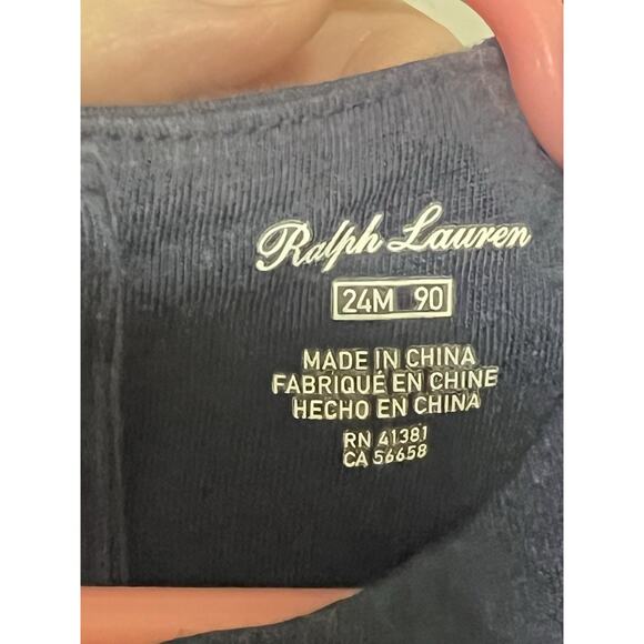 Ralph Lauren Baby Girl Navy Dress Size 24 Months | Toddler Party Outfit - Picture 3 of 3